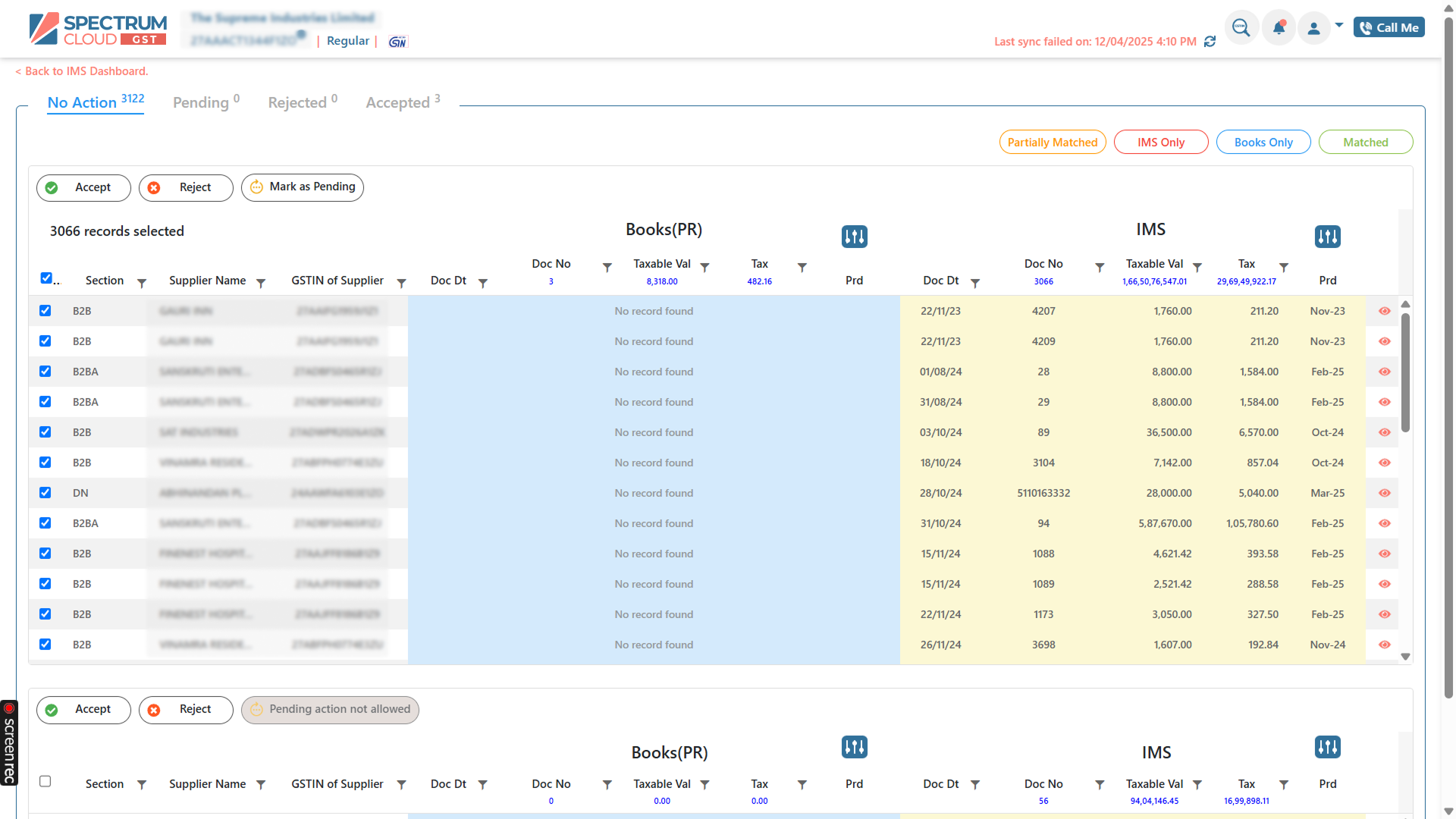 GSTR 2A and GSTR 2B reconciliation software